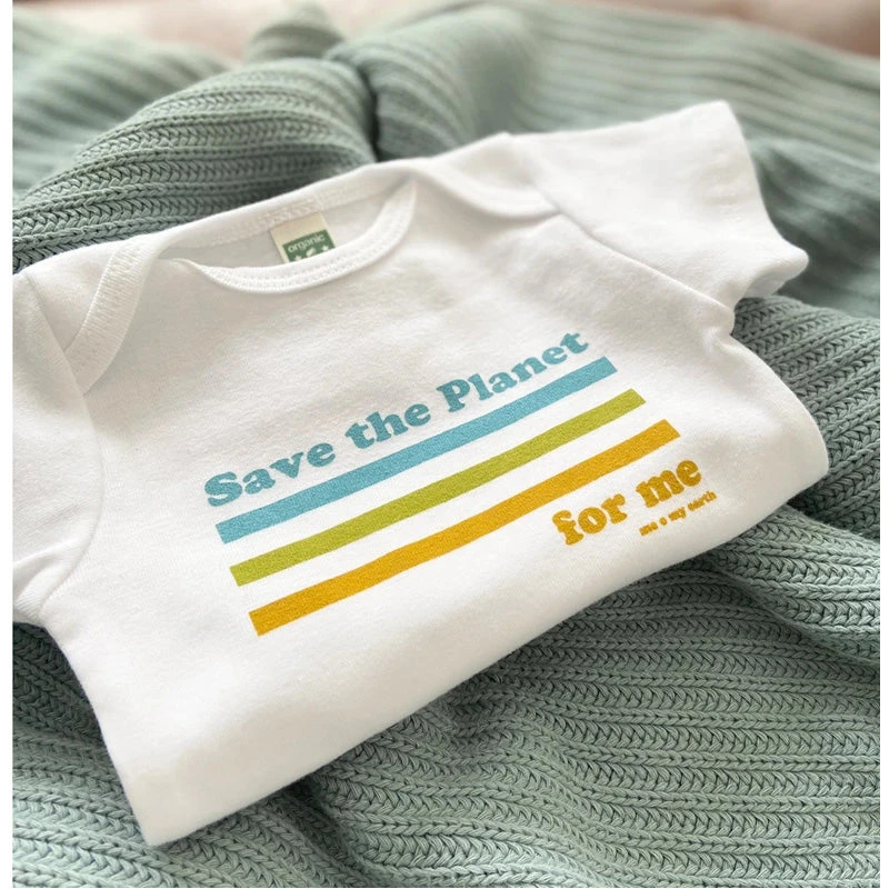 Save The Planet For Me Organic Cotton Onesie - Image 2