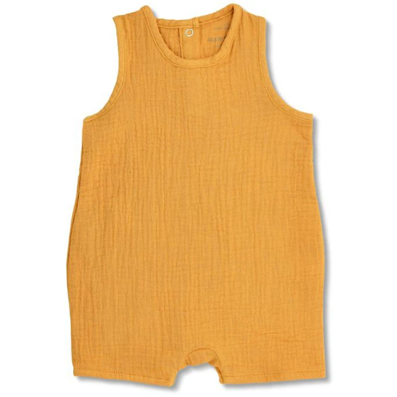 Organic Cotton Sleeveless Baby Coverall