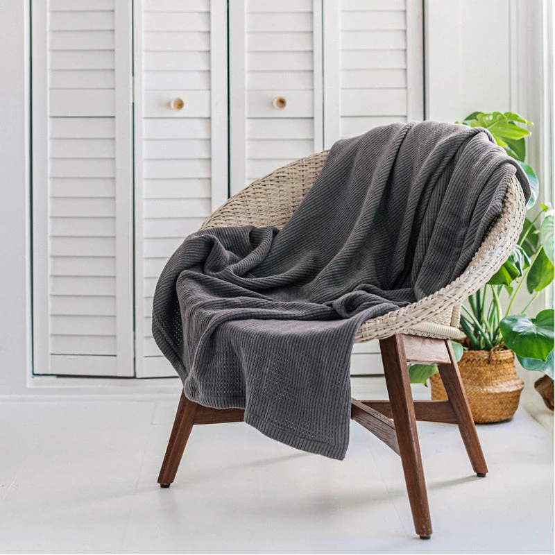 Sea Pines Organic Cotton Throw Blanket - Image 4