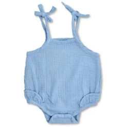 Organic Cotton Ruffle Tie Baby Romper