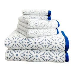 Prague Organic Cotton Jacquard Bath Towels
