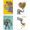 Elephant & Giraffe Blank Cards 16pk