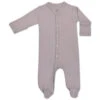 Grey Pointellle Long Sleeve Baby Footie