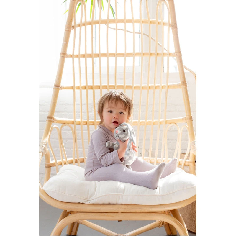 Grey Pointellle Long Sleeve Baby Footie - Image 3