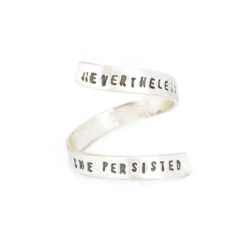Nevertheless She Persisted Wrap Ring