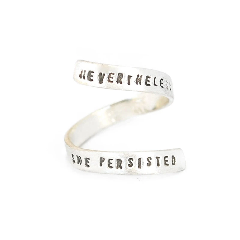 Nevertheless She Persisted Wrap Ring
