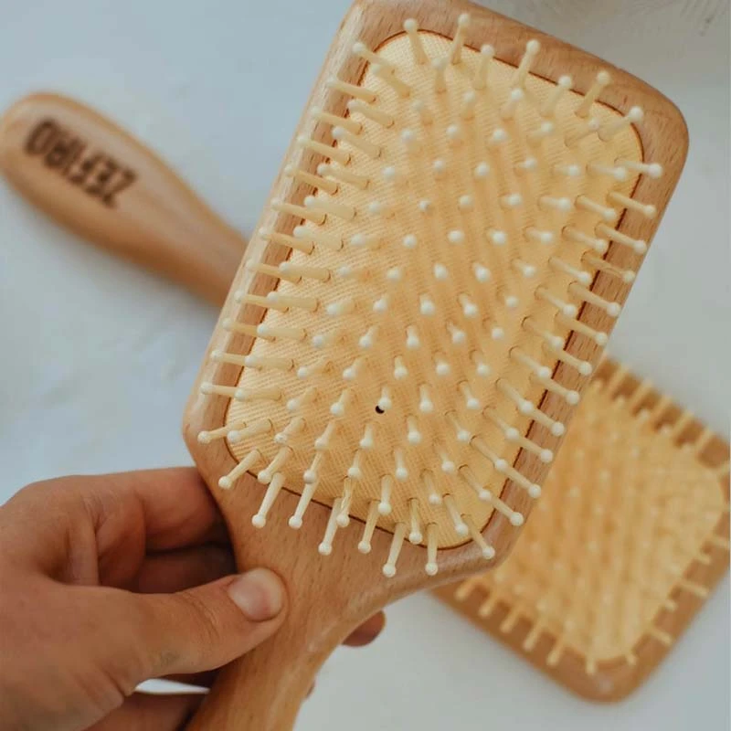 Handcrafted Beechwood Hair Brush - Image 3