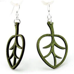 Aspen Leaf Wooden Earrings