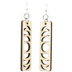 Lunar Eclipse Wooden Earrings