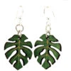 Split Philodendron Wooden Earrings
