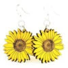 Sunflower Wooden Earrings