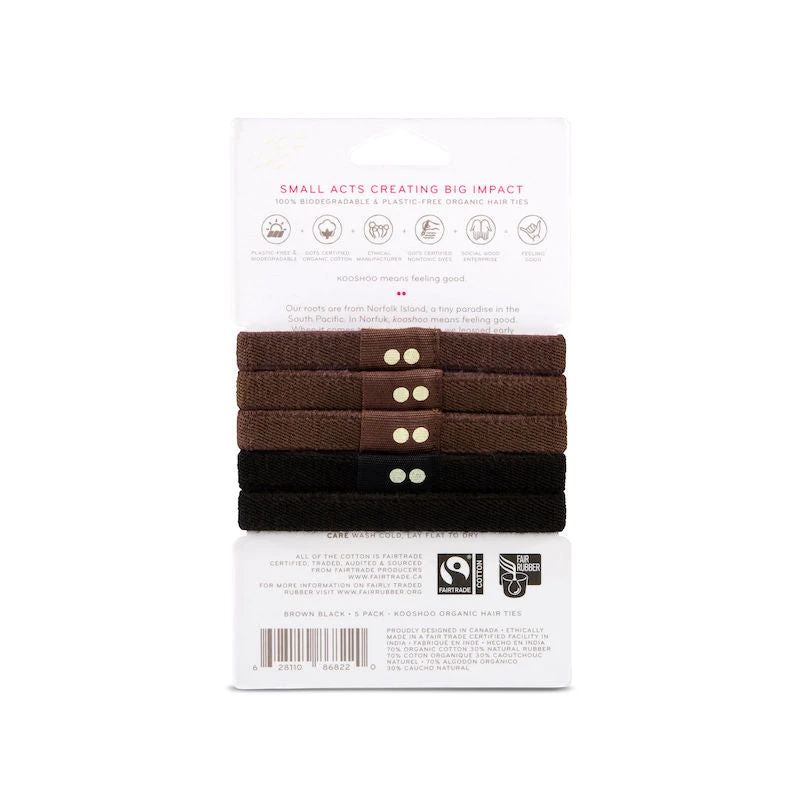 Brown + Black Organic Hair Ties - Image 3