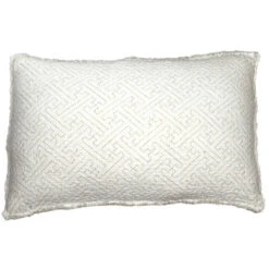 Stonewashed Linen Lumbar Decorative Pillow Cover - Natural And Ivory