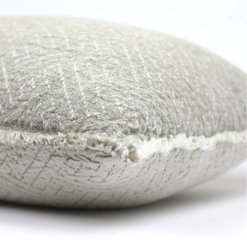 Stonewashed Linen Lumbar Decorative Pillow Cover - Natural And Ivory - Image 2