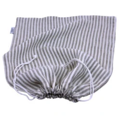 Linen Bread Bag - Thin Stonewashed - Grey Stripe