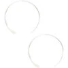 Silver Luna Medium Hoops