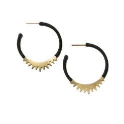 Spiked Brass Hoops
