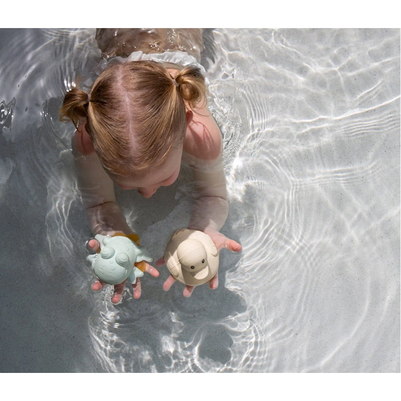Hevea Natural Rubber Duck And Frog Bath Toy Gift Set - Image 5
