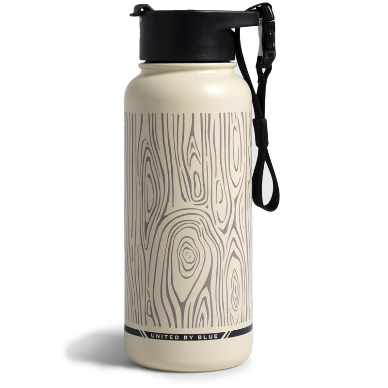United By Blue Woodgrain Stainless Steel Bottle 32oz