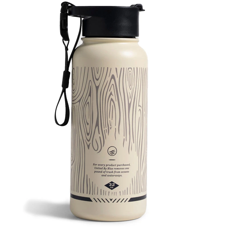 United By Blue Woodgrain Stainless Steel Bottle 32oz - Image 2