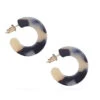 Beige Tort Goody Hoop Earrings