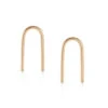Gold U-Shaped Stud Earrings