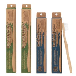 Family Bamboo Toothbrush Set - 4pk
