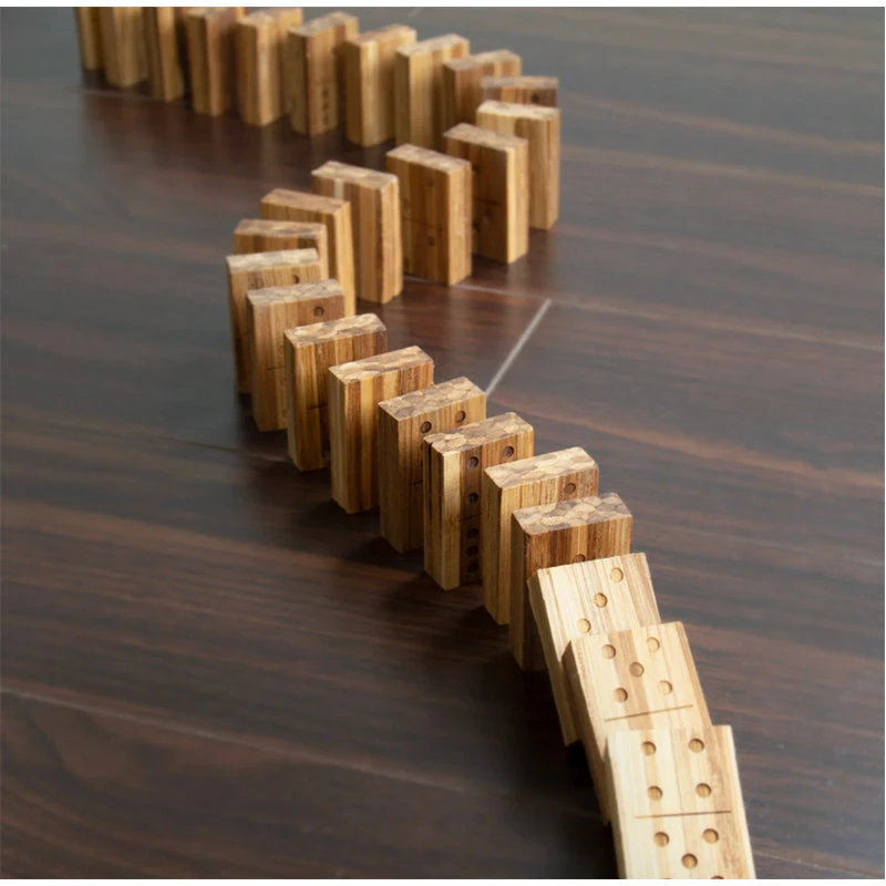 Recycled Bamboo Chopsticks Dominoes Game - Image 3