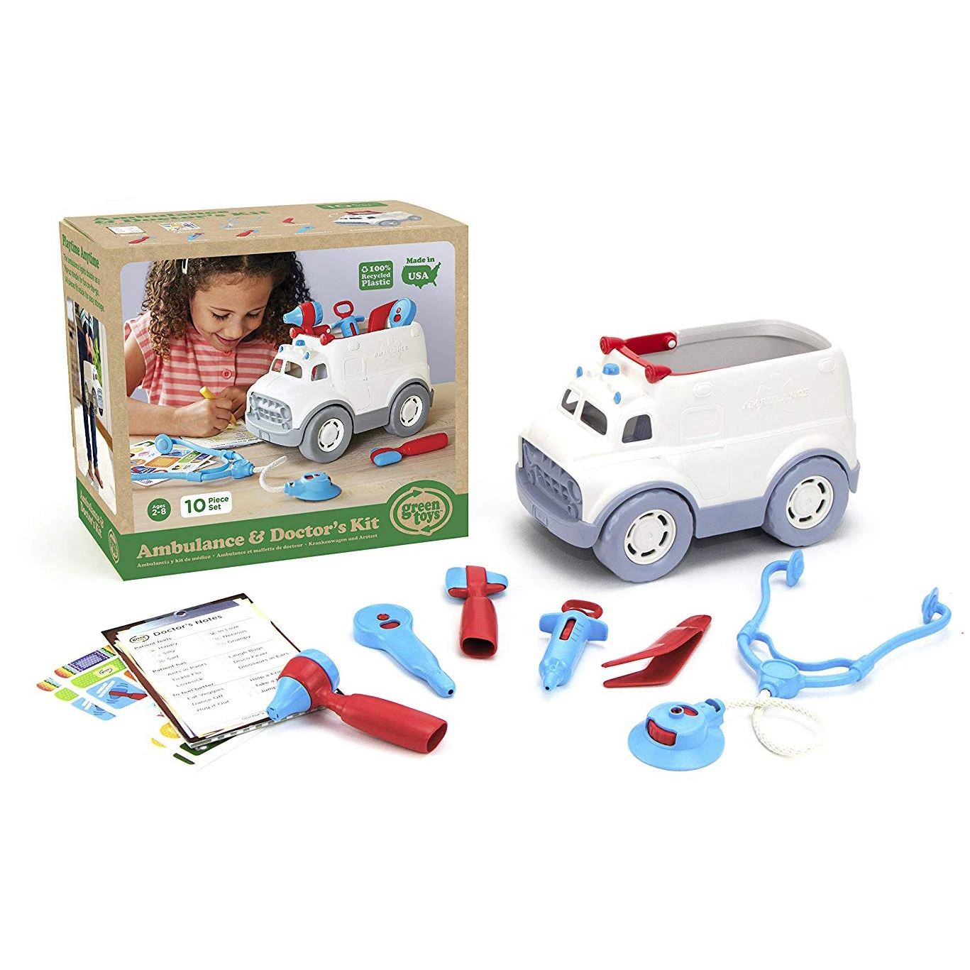 Green Toys Kids Doctor Kit With Ambulance