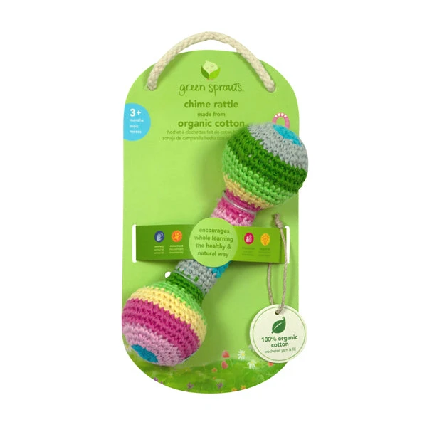Green Sprouts Chime Organic Baby Rattle - Image 2