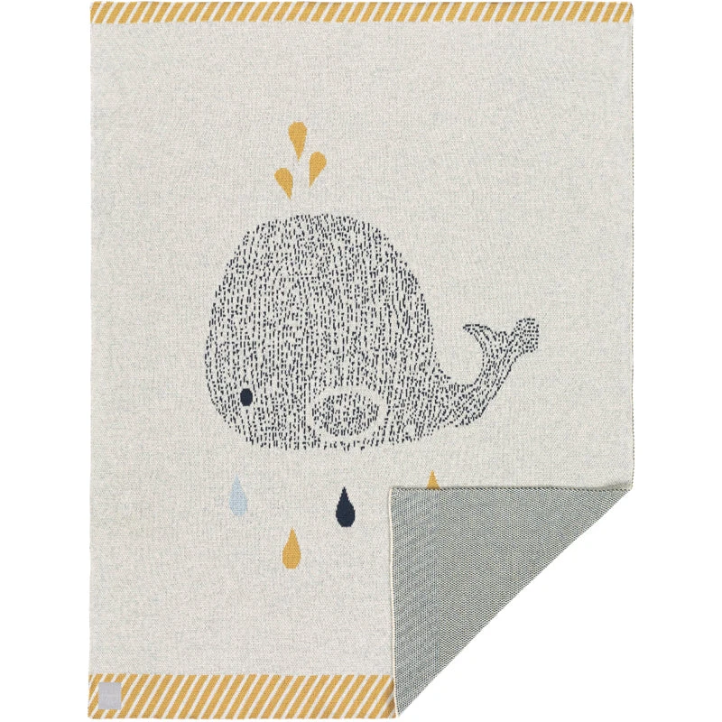 LÄSSIG Little Water Organic Cotton Knitted Baby Blanket