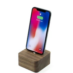 Square Wooden IPhone Charging Dock
