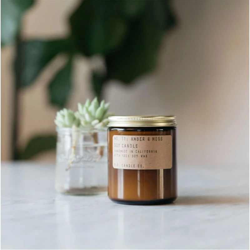 Amber + Moss Soy Candle - Image 3