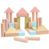 Plantoys Pastel Wooden Building Blocks - 40pc