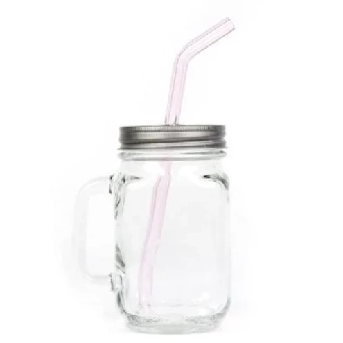 Mason Jar, Lid, And Reusable Straw Combo - Image 3