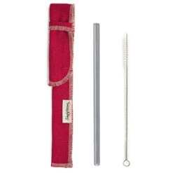 Smoke Glass Straw Set 8"