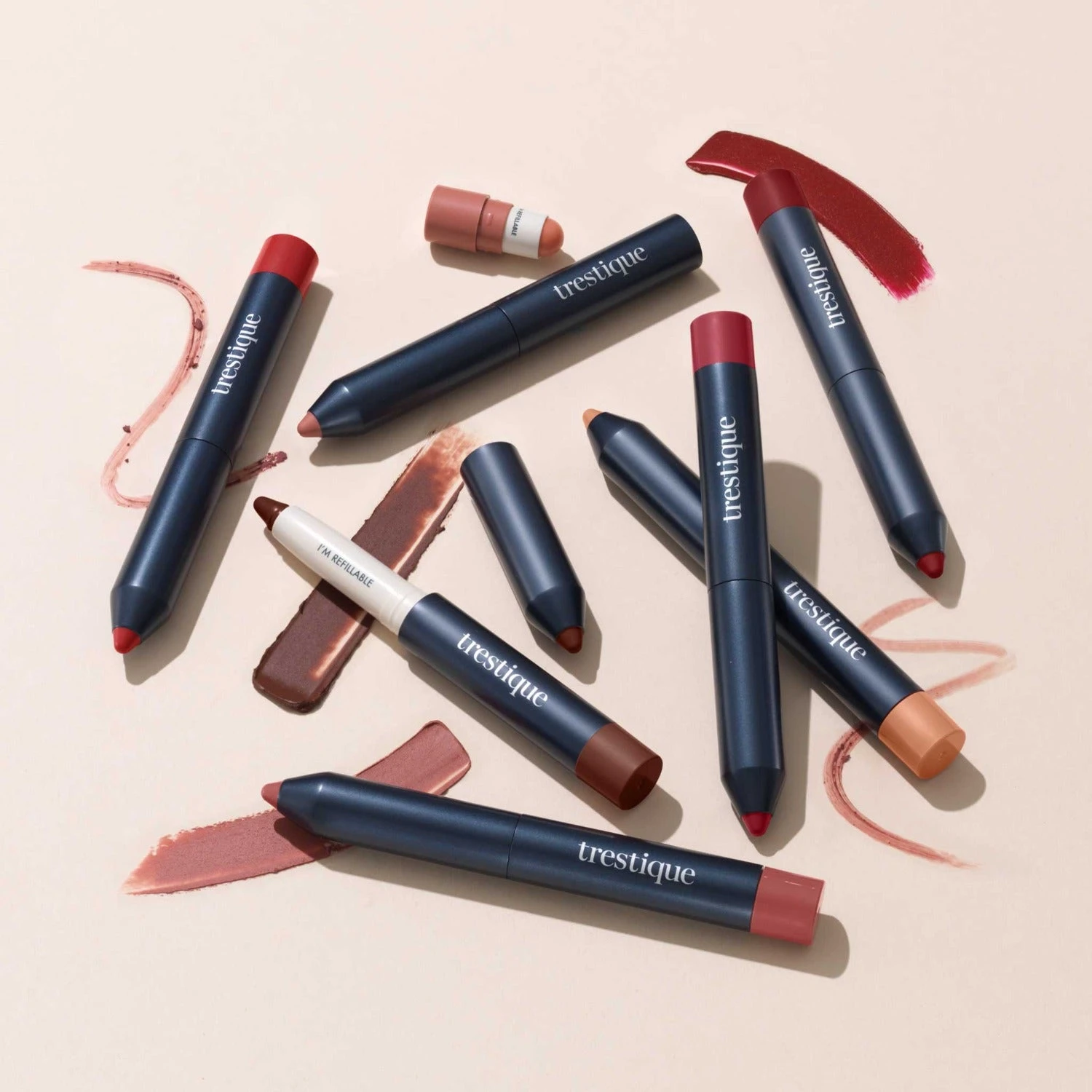 Matte Lip Crayon + Balm- Zero Waste Makeup, Refillable, Vegan - Image 4