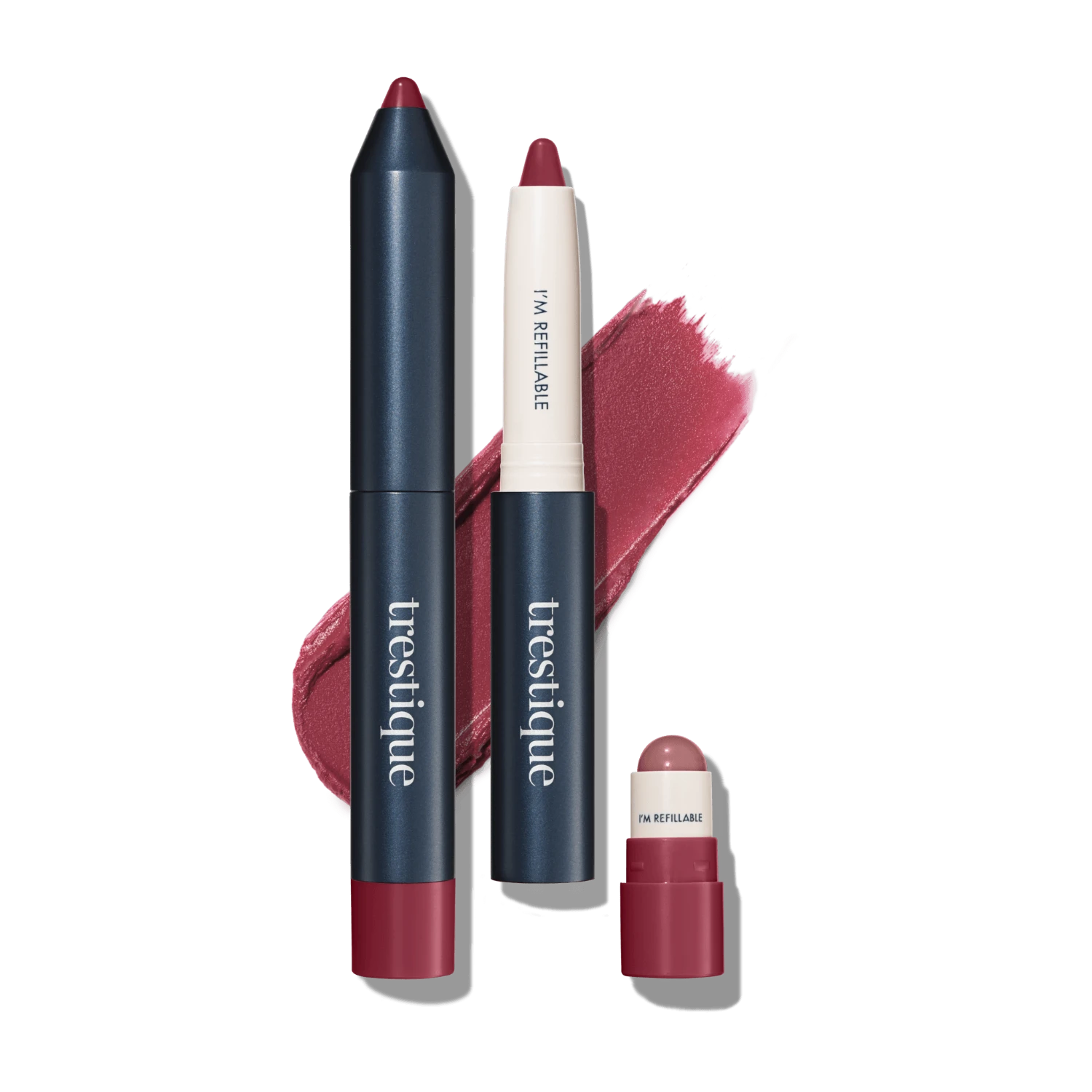 Matte Lip Crayon + Balm- Zero Waste Makeup, Refillable, Vegan