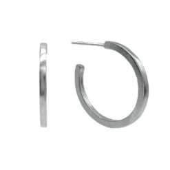 Recycled Sterling Silver Circle Hoop Earrings