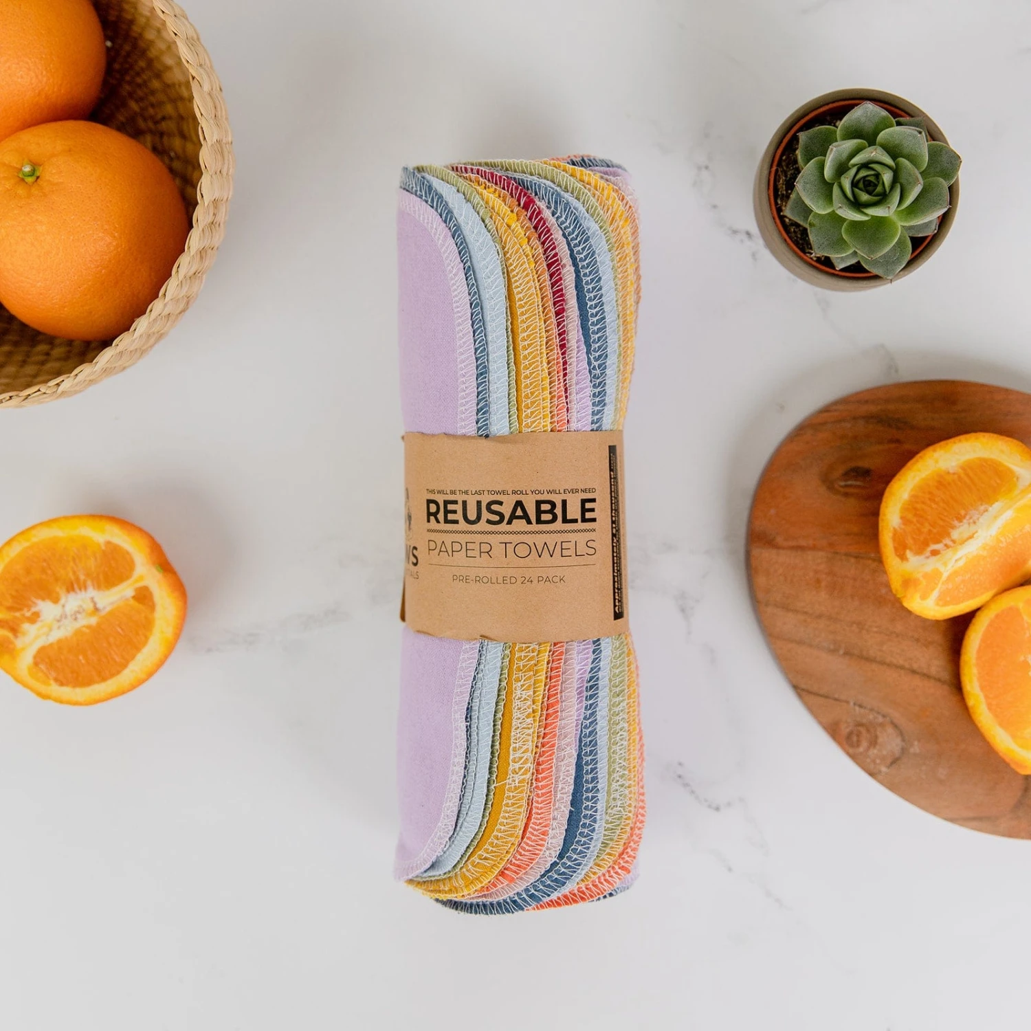 Reusable Paper Towels - 100% Organic Cotton, 12 Or 24 Pack - Image 8