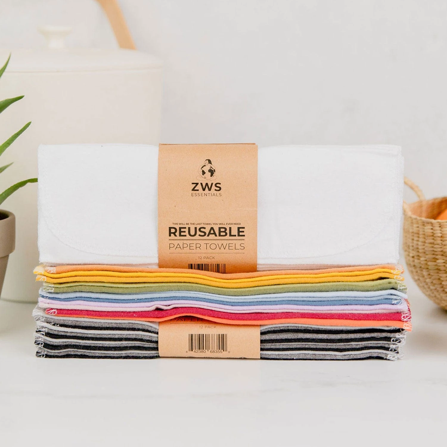 Reusable Paper Towels - 100% Organic Cotton, 12 Or 24 Pack - Image 6