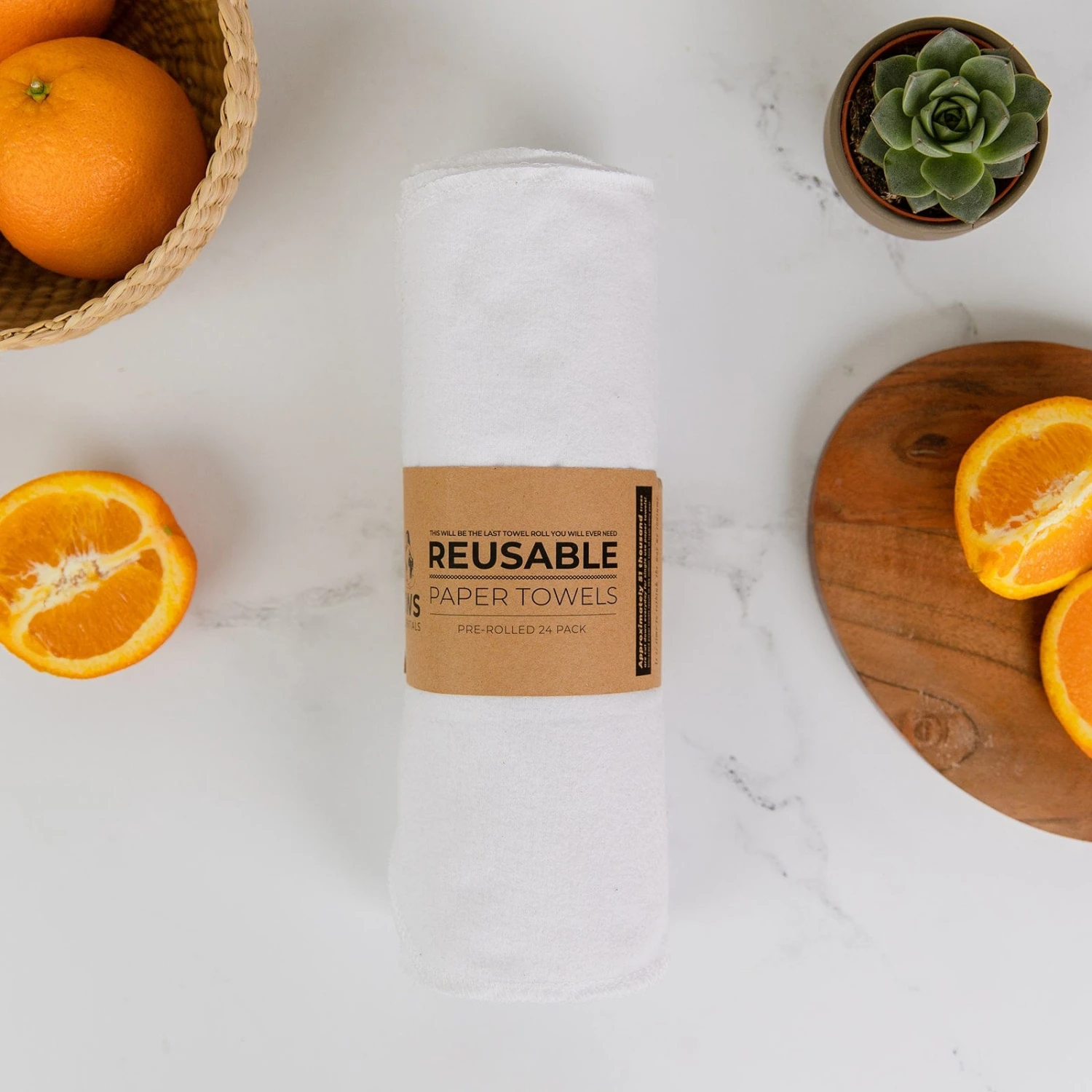Reusable Paper Towels - 100% Organic Cotton, 12 Or 24 Pack - Image 10