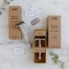 Zero Waste Safety Razor - Sustainable Razor - Stainless Steel, Single Blade, 10 Free Blades