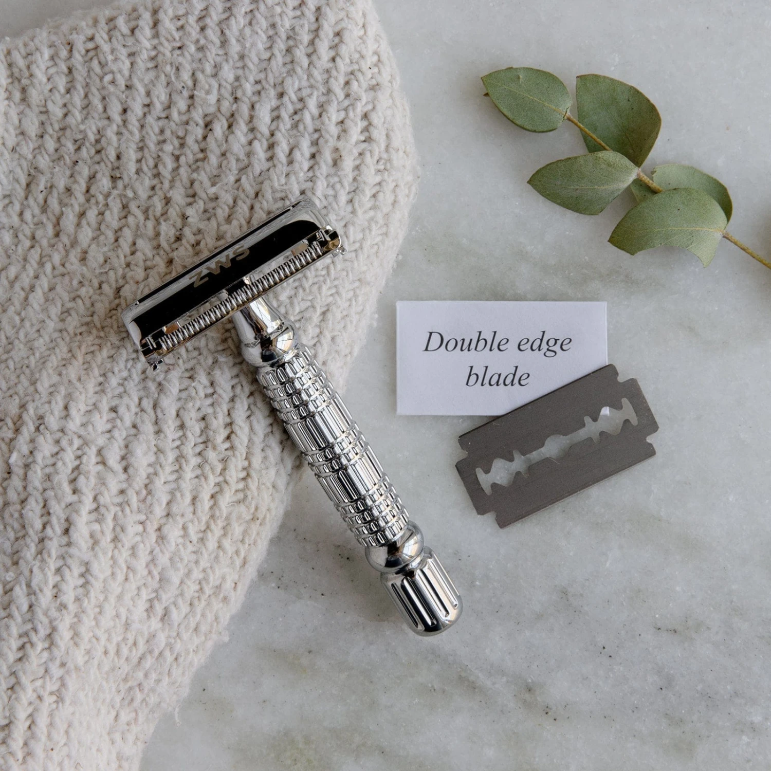 Zero Waste Safety Razor - Sustainable Razor - Stainless Steel, Single Blade, 10 Free Blades - Image 2